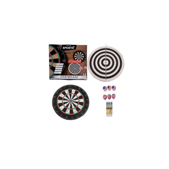 Sportx Dartbord Flocked Met 6 Darts