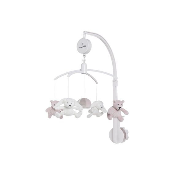 Babys Only Muziekmobiel Sense Oud Roze/Kiezelgrijs/Wit