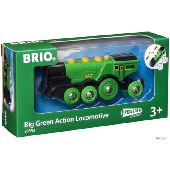 Brio Big Green Action Locomotief Op Batterijen