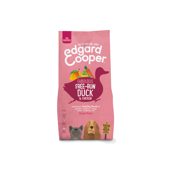 Edgard & Cooper Puppy Fresh Free-Run Duck & Chicken With Plantain, Mango And Carrot Peas 7Kg