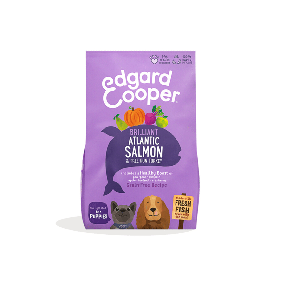 Edgard & Cooper Puppy Fresh Free-Run Atlantic Salmon & Turkey With Pear, Pumpkin And Apple 7Kg