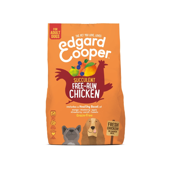 Edgard & Cooper Adult Dog Fresh Free-Run Chicken With Mango, Blueberry, Apple And Carrot 700Gr