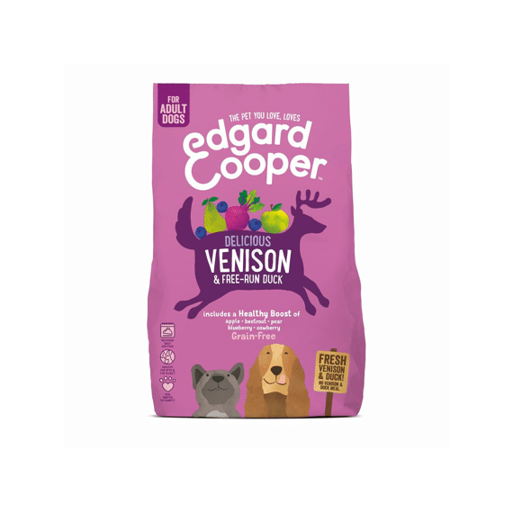 Edgard & Cooper Adult Dog Fresh Venison & Free-Run Duck With Apple, Beetroot, Pear And Blueberry 700Gr