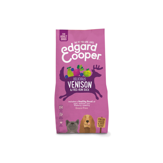Edgard & Cooper Adult Dog Fresh Venison & Free-Run Duck With Apple, Beetroot, Pear And Blueberry 7Kg