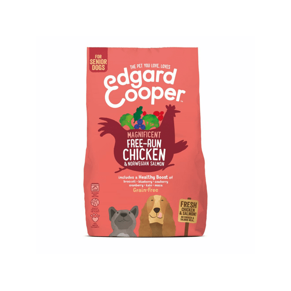 Edgard & Cooper Senior Dog Fresh Free-Run Chicken & Norwegian Salmon With Broccoli, Blueberry, Cranberry And Cowberry 2.5Kg