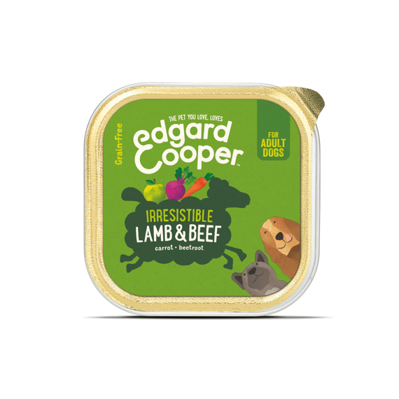 Edgard & Cooper Adult Dog Lamb & Beef With Apple, Carrot And Beetroot Cup Paté 150Gr