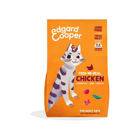 Edgard & Cooper Adult Cat Fresh Free-run Chicken With Cranberry, Valerian And Sage 325Gr