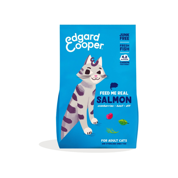Edgard & Cooper Adult Cat Fresh Free-run Salmon With Cranberry, Basil And Dill 2Kg