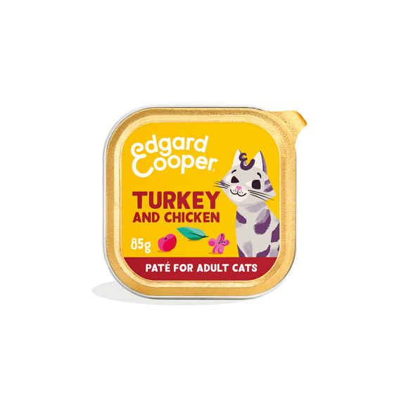 Edgard & Cooper Adult Cat Free-run Turkey And Chicken Paté 85Gr