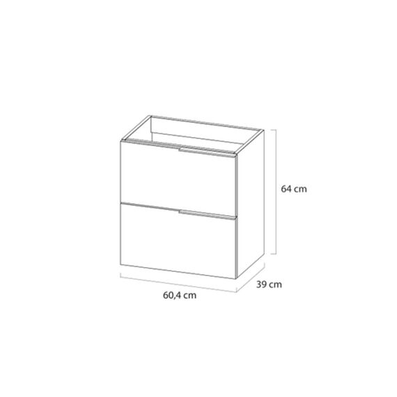 Tiger Pocket Wastafelonderkast 60 Hg.Wit