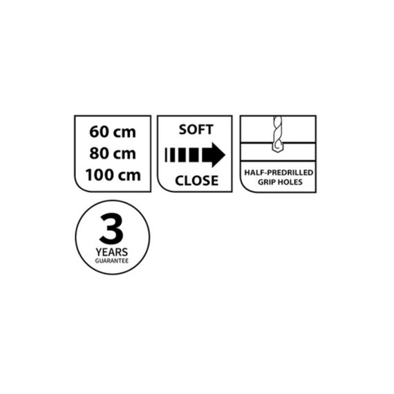 Tiger Pocket Wastafelonderkast 100 Hg.Wit