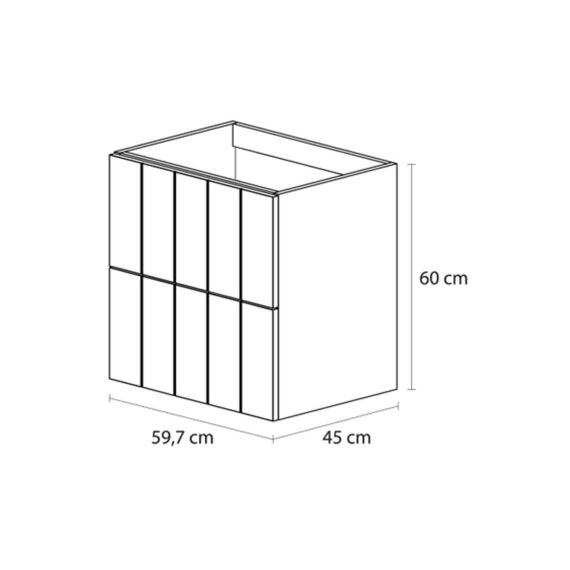 Tiger Maryport Wastafelonderkast 60Cm Mat Wit