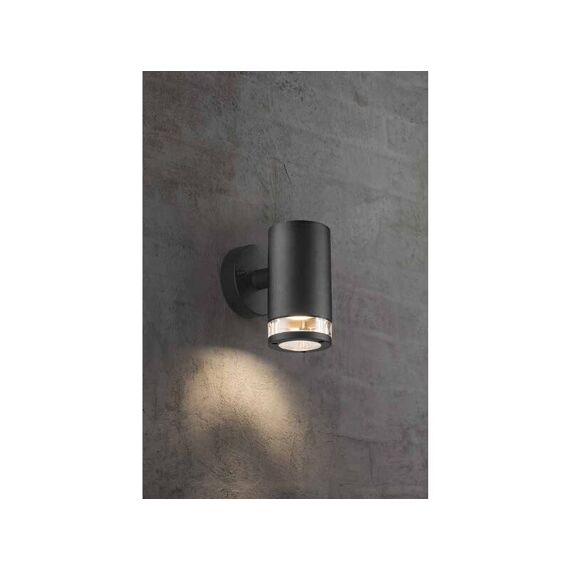 Birk Down [Ip44] Wandlamp Zwart Gu10