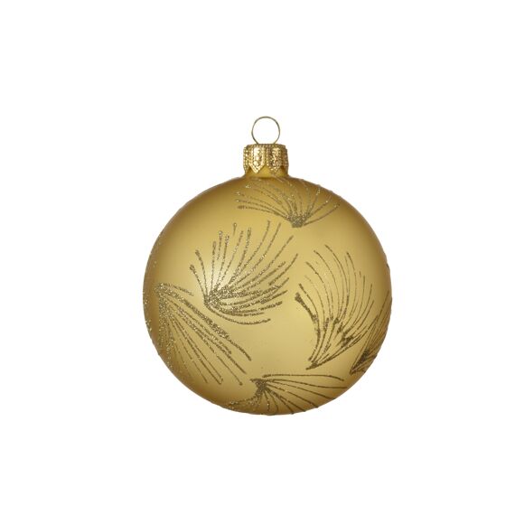 Kerstbal Glas Dia8Cm Licht Goud