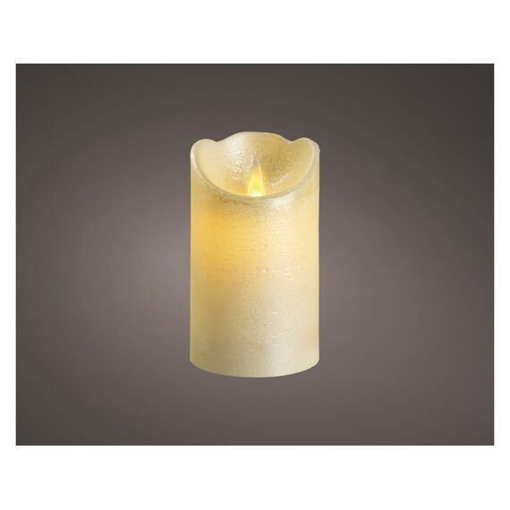 Led Kaars Wax Dia7.50-H12.50Cm-1L Warm Wit