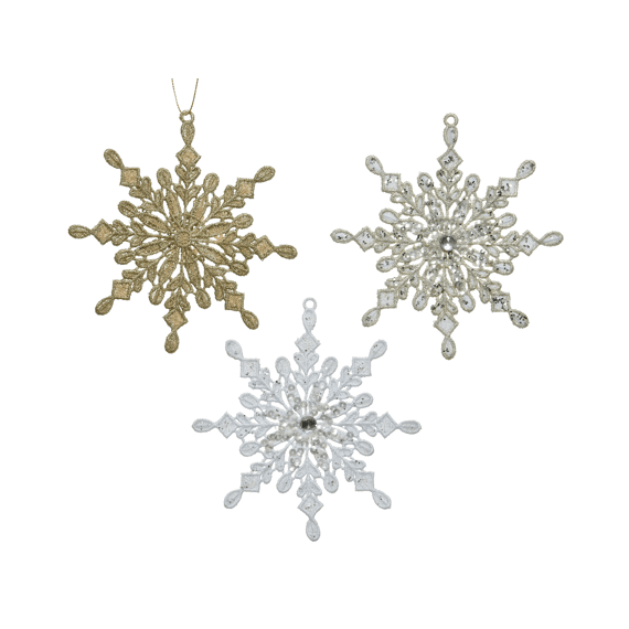 Sneeuwvlok Hanger L14-W0.30-H14Cm Assortiment Prijs Per Stuk