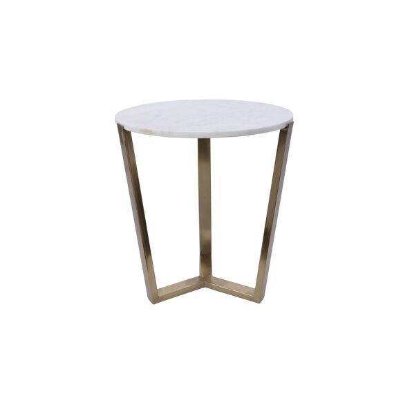 Tafel Ijzer Indoor Dia46Cm H52Cm Wit/Goud