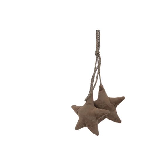 Hanger Stars Velvet Cognac 10,5X100Xh3Cm Textiel