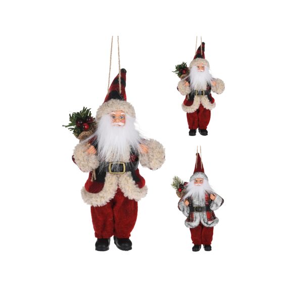 Kerstman Hangdeco 20Cm Bordeau