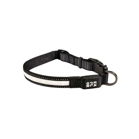 City Paris Halsband Led Nylon Xl - 44-65Cm/25Mm Zwart