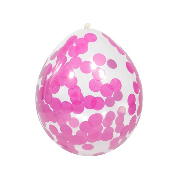 Confetti Ballon Pink 30Cm 4 Stuks