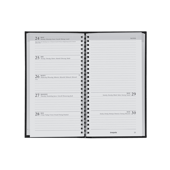 Brepols Agenda Notavision 4-Talig Polyprop Assortiment Prijs Per Stuk
