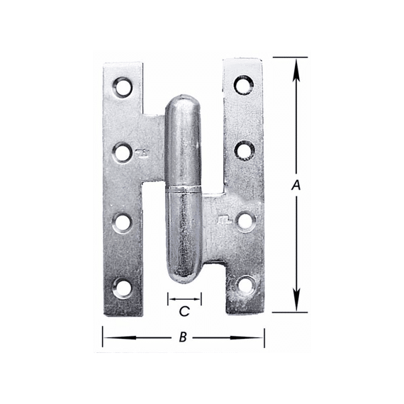 Paumellen H Hoekig Verz.Rs 110X70 Mm