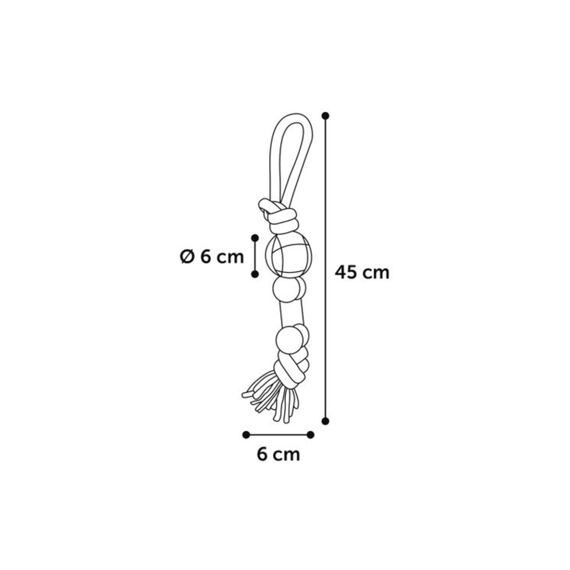 Hs Vinta Knoop Met Bal 40Cm