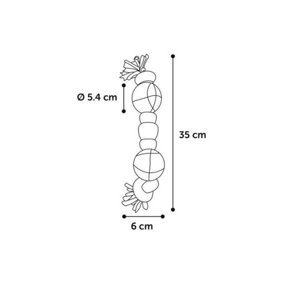 Hs Vinta Touw Met Ballen Mix 31Cm