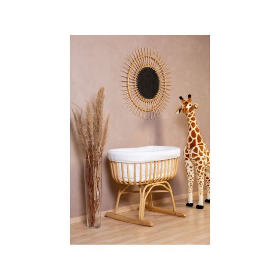 Childhome Rattan Wieg Met Schommelpoten (Incl Hoes)