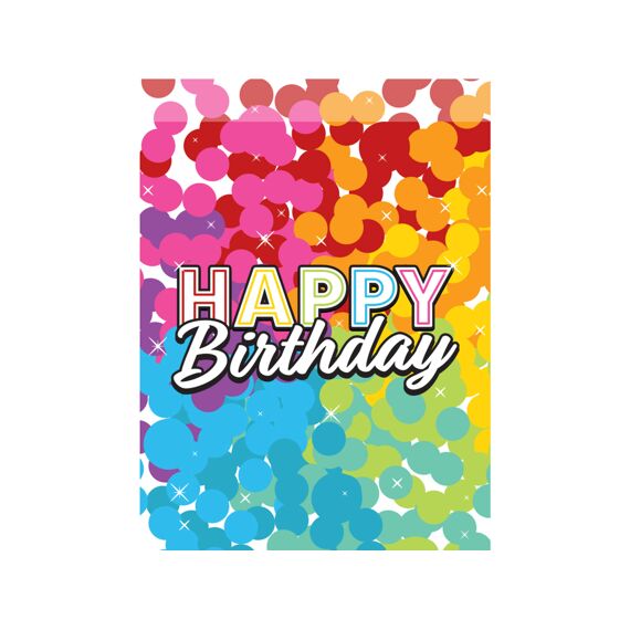 Feestzakjes Rainbow Bday 16.5X23Cm 8St.