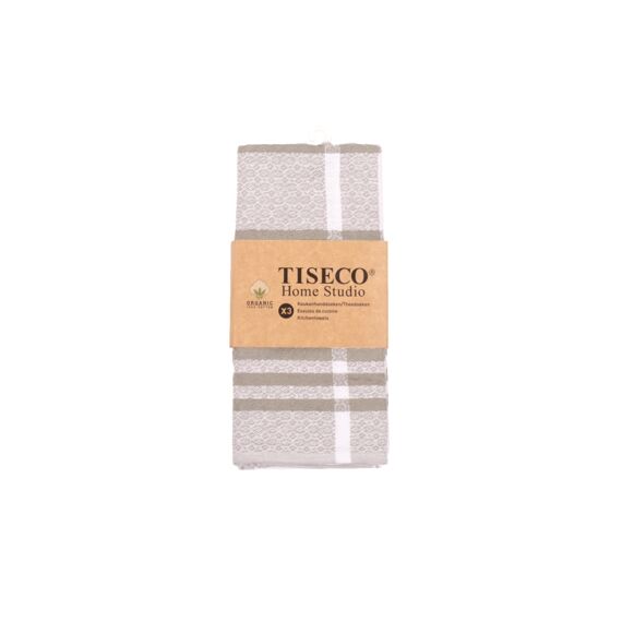 Tiseco Keukenhanddoek Bio Katoen 50X70 Cm - Set/3 Beige