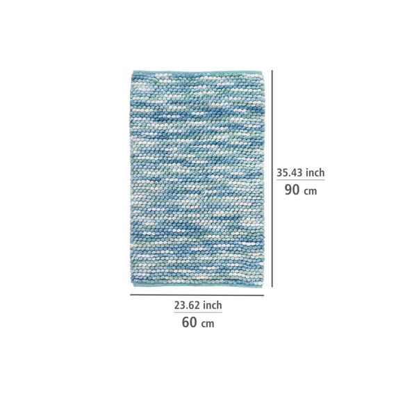 Wenko Badmat Urdu 60X90Cm - 80% Polyester 20% Katoen Aqua