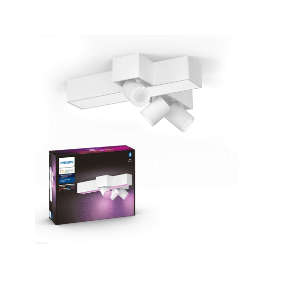 Philips Hue Centris Opbouwspot - Wit En Gekleurd Licht - 3-Spots - Wit - Kruisvorm