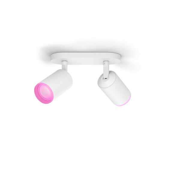 Philips Hue Fugato Opbouwspot - Wit En Gekleurd Licht - 2-Spots - Wit