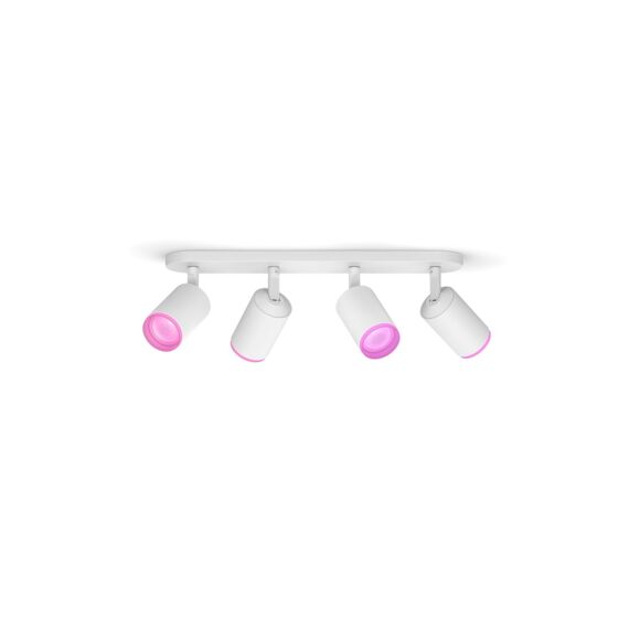 Philips Hue Fugato Opbouwspot - Wit En Gekleurd Licht - 4-Spots - Wit