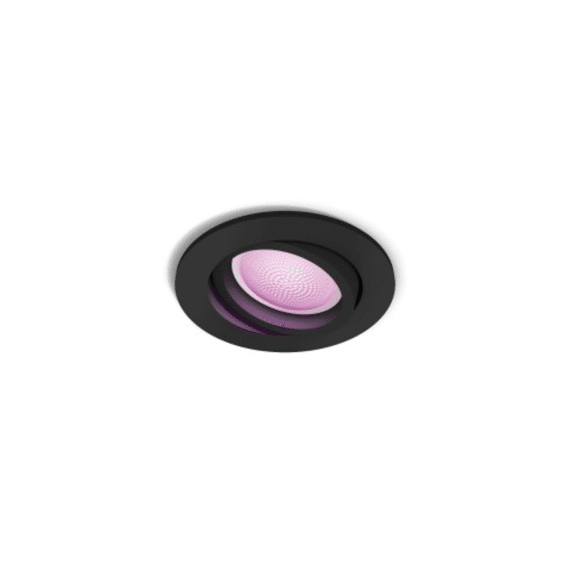 Philips Hue Centura Inbouwspot - Wit En Gekleurd Wit - 1-Spot - Zwart - Rond