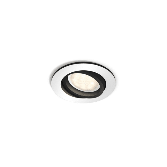 Philips Hue Milliskin Inbouwspot - Warm Tot Koelwit Licht - 1-Pack - Aluminium - Rond
