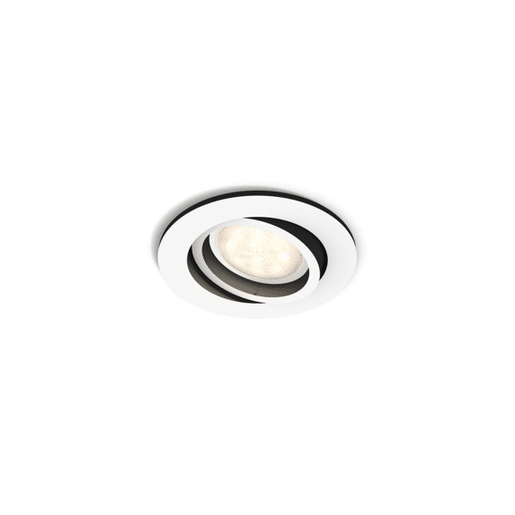 Philips Hue Milliskin Inbouwspot - Warm Tot Koelwit Licht - 1-Pack - Wit - Rond
