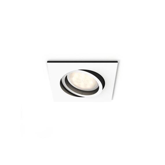 Philips Hue Milliskin Inbouwspot - Warm Tot Koelwit Licht - 1-Pack - Wit - Vierkant