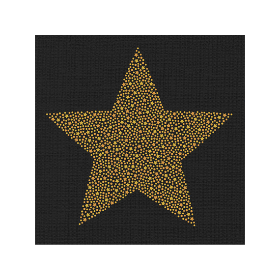 Braun Briljant Star Black 25X25Cm 20Stuks