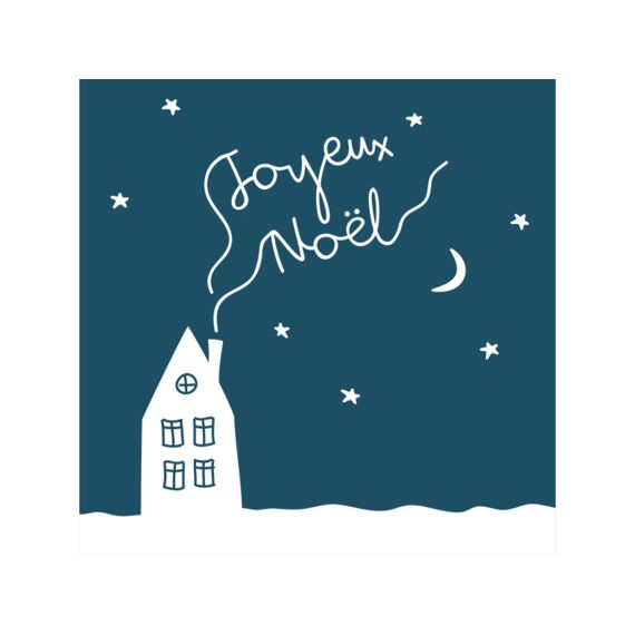 Braun Joyeux Noël, Petrol 33X33Cm 20Stuks