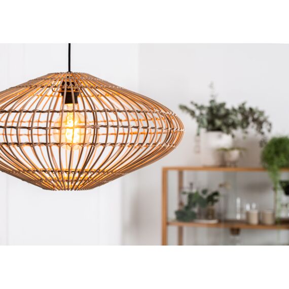 Lucide Magali Hanglamp-Licht .-Ø56-1Xe27-40W-Rotan