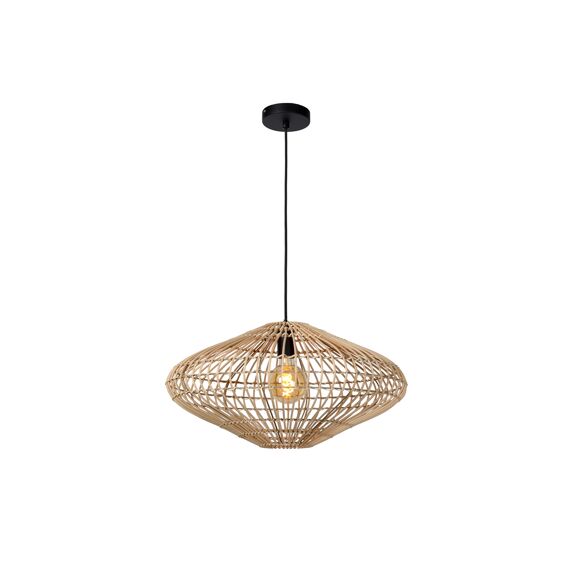 Lucide Magali Hanglamp-Licht .-Ø56-1Xe27-40W-Rotan