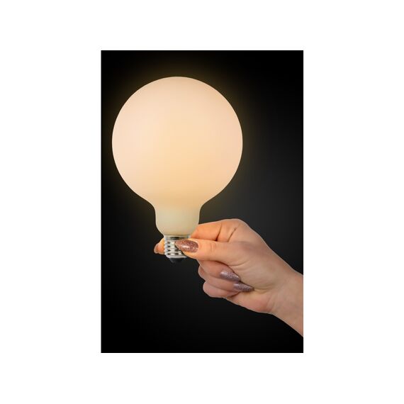 Lucide G125 Fil. Lamp-Opaal-Led Dimb.-1Xe27-8W-2700K