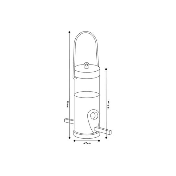 Voedersilo Zaden Survival S Kunststof 22,5X7,5X29,5Cm