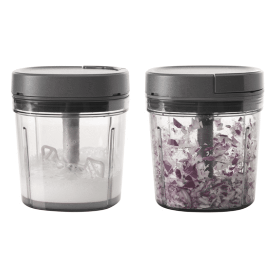 Multihakker Grijs 0.9L D11.5X12.7Cm Met Klopper En Deksel On The Go