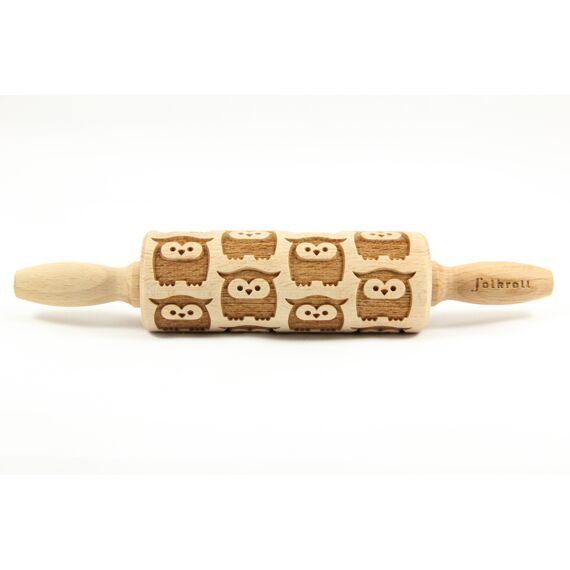 Decoratie Deegrol 23Cm Owls Hout