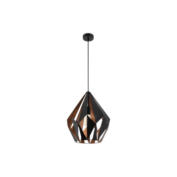 Hanglamp 1 E27 Zwart/Kupfer 'Carlton 1'