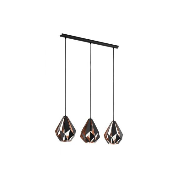 Hanglamp 3 Zwart/Kupfer 'Carlton 1'